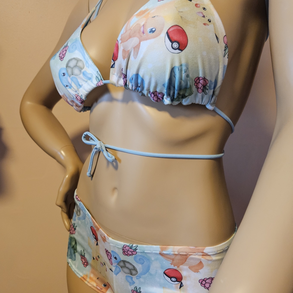 Pokemon Colorful Cartoon Print Bikini - Picture 7 of 9